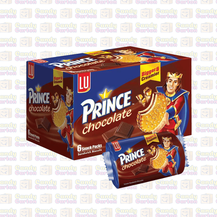 كرتون بسكوت برنس بالشوكولاته حجم صغير 50 جرام علبة 6 قطع LU prince chocolate biscuits