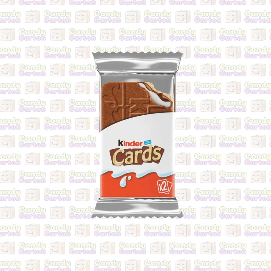 بطاقات كارد كيندر بسكويت ويفر بالشوكولاتة والحليب قطعتين KINDER CARDS