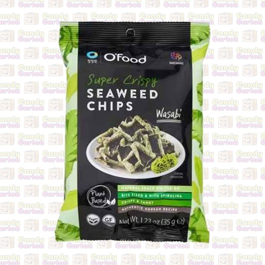 Ofood Super Crispy Wasabi Seaweed Chips 35gr Imported from Korea