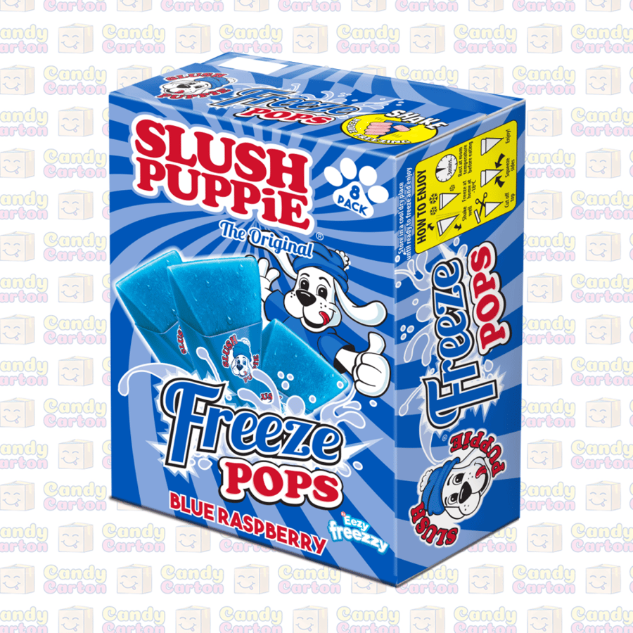 ايس كريم سلاش بوبي مثلثات بالتوت ازرق ( كرتون 8 حبات ) - Slush Puppie