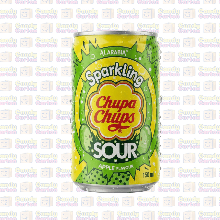 تشوبا تشوبس مشروب غازي فوار حامض بنكهة التفاح الاخضر   150 مل مسترود من كوريا الجنوبية  Chupa Chups Sparkling Sour Apple Flavor 150ML
