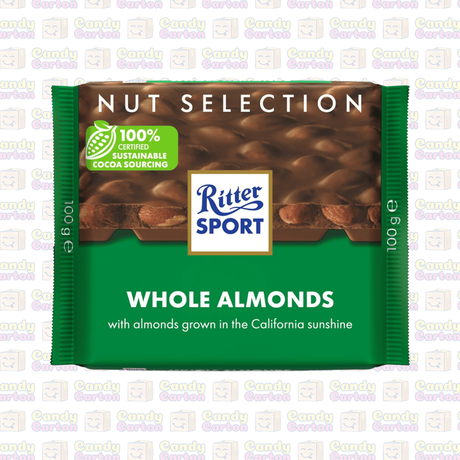ريتر سبورت شوكولاتة باللوز الكامل 100 جرام مستورد المانيا Ritter Sport Whole Almonds Chocolate 100G