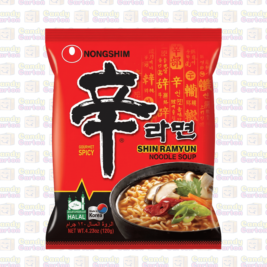 شن راميون نودلز كوري بنكهة حارة نونغشيم 120 جرام مستورد كوريا الجنوبية  Nongshim Shin Ramyun Noodle 120g