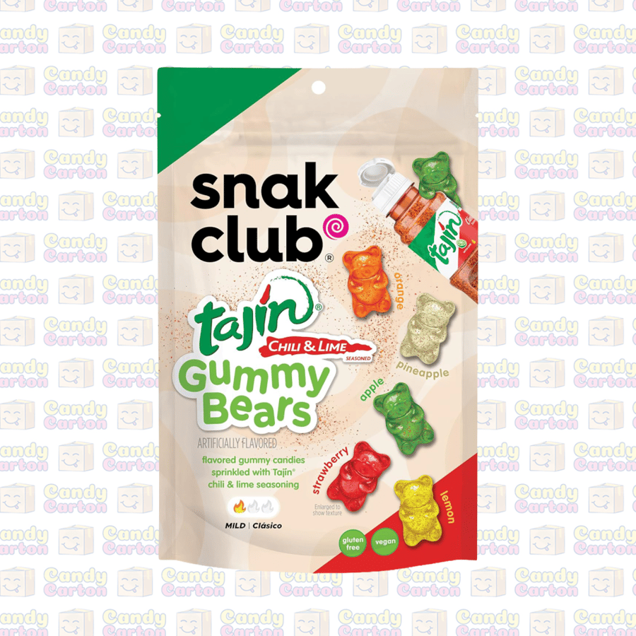 Snak Club Tajín Mixed Fruit Gummy Bears 57g Imported from the USA
