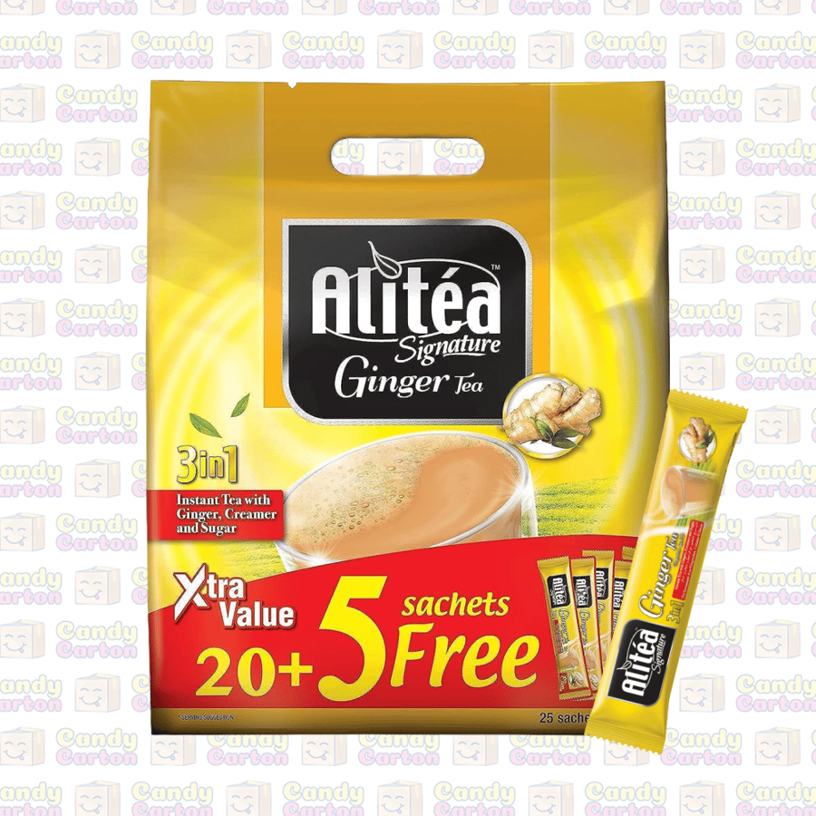 علي تي شاي بنكهة الزنجبيل 3 في 1 كيس 25ظرف 20 جرام مستورد ماليزيا Alitea Signature 3In1 Ginger Tea 25pcs 20G