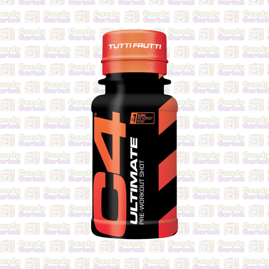 شوت سي فور بري وورك اوت التيميد بنكهة توتي فروتي 60مل طاقة وتركيز قبل التمارين مستورد امريكا Cellucor C4 Ultimate Pre Workout Shots  Tutti Frutti  Flavour 60ml