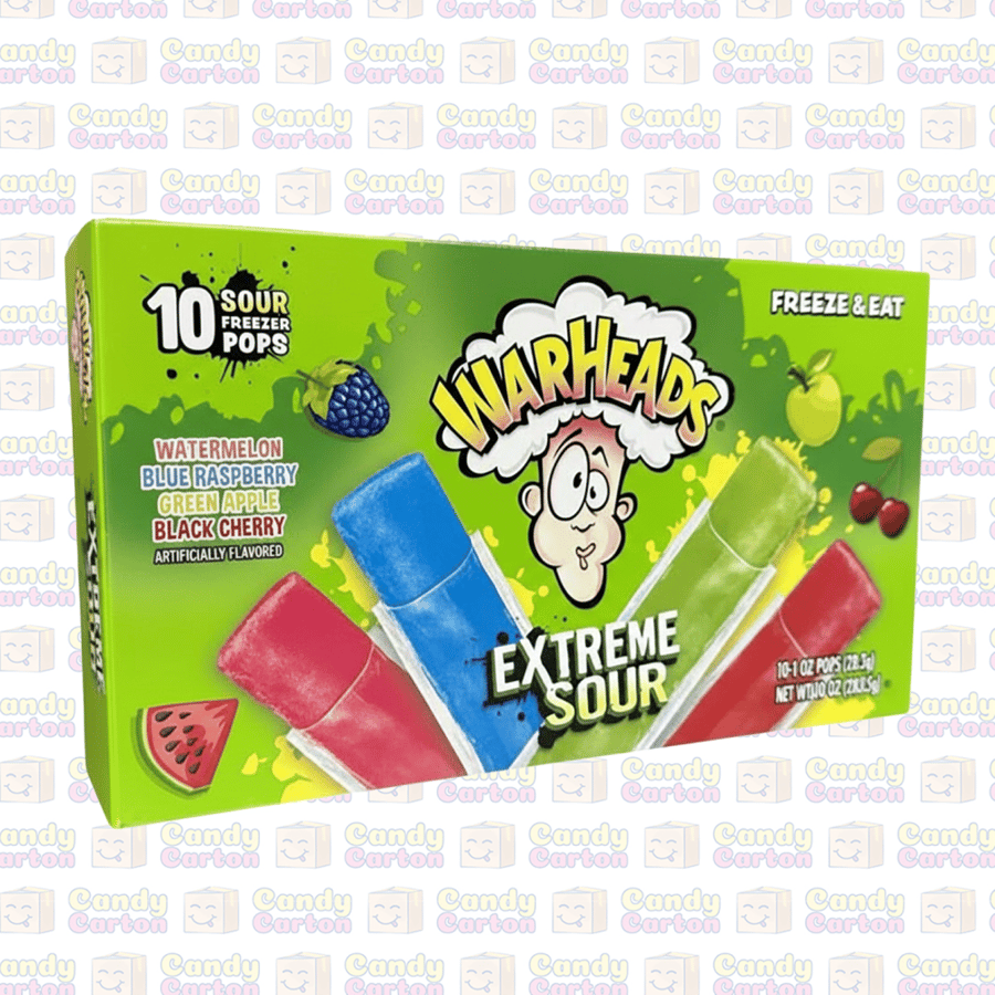 وارهيدز  مثلجات حامضة جدا 283.5 جرام مستورد امريكا Warheads Extreme Sour Freezer Pops 283.5G