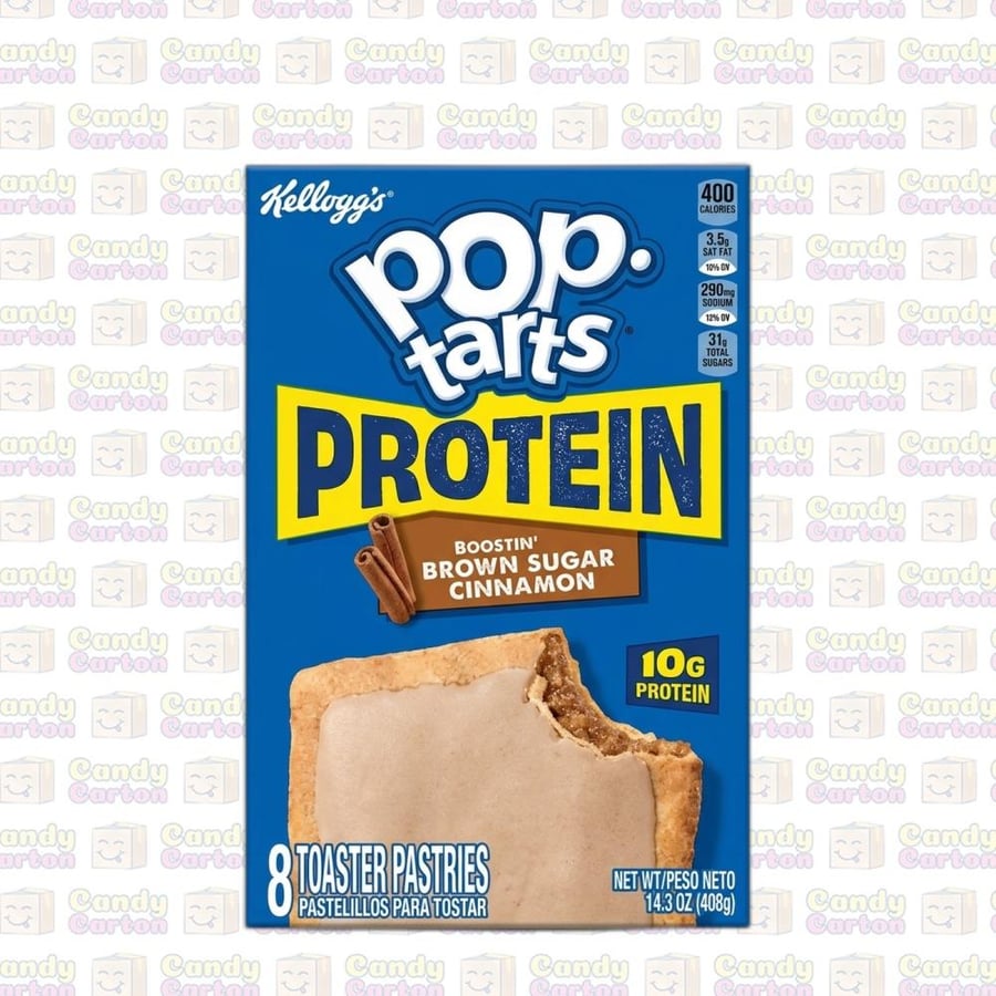 بوب تارتس فطائر بروتين سكر بني وقرفة 8 قطع 408 جرام مستورد من امريكا Pop-Tarts Protein Boostin Brown Sugar Cinnamon 8 Pastries 408g.jpg