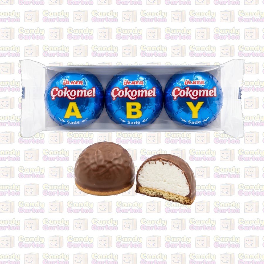 اولكر شوكولاتة شوكوميل بالمارشميلو السادة 3 قطع 12 جرام مستورد من تركيا Ulker Cokomel Plain Marshmallow Chocolate 3 Pieces 12g