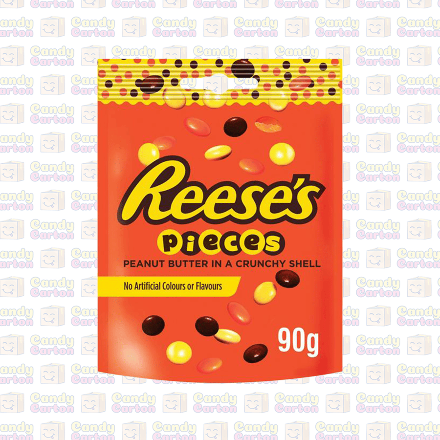 كيس قطع ريس زبدة الفول السوداني   قشرة مقرمشة 90 جرام مستورد امريكا Reeses Pieces Peanut Butter in a Crunchy Shell Pouch 90g