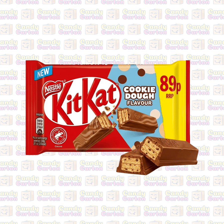 شوكولاتة نستله كيت كات بنكهة عجينة الكوكيز كوكي دو 41.5 جرام مستورد من بريطانيا Nestle KitKat Cookie Dough Flavour Chocolate Bar 41.5g