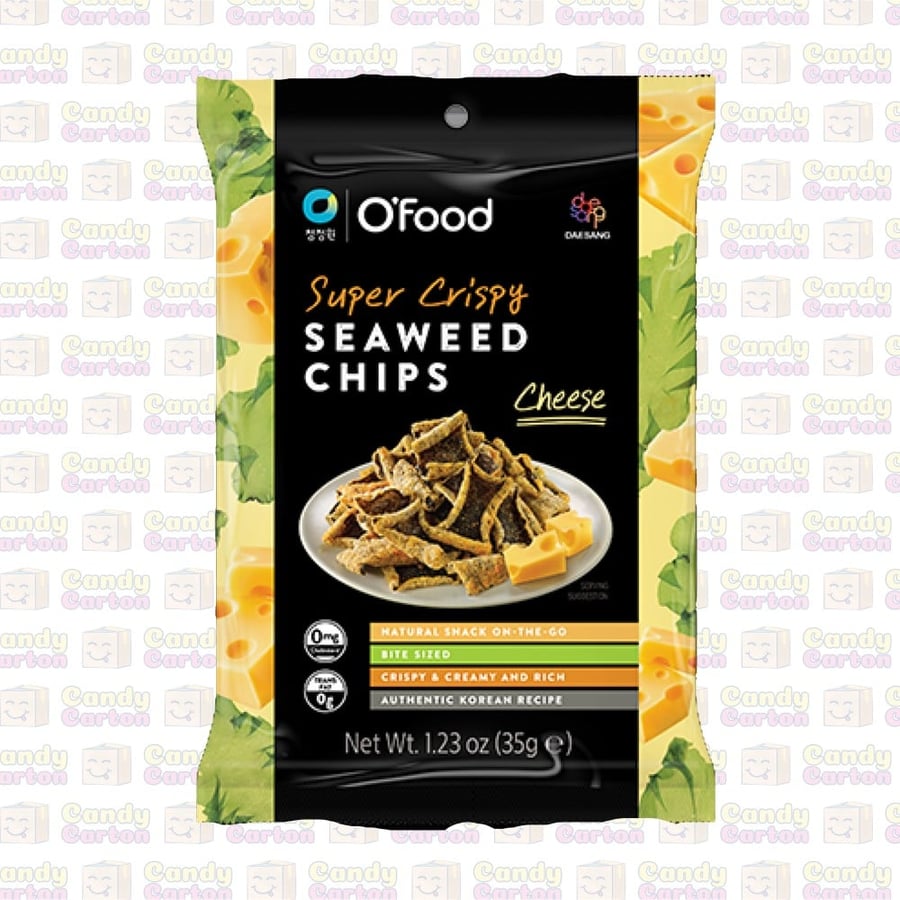 اوفود رقائق الاعشاب البحرية نكهة الجبن 35 جرام مستورد من كوريا Ofood Super Crispy Seaweed Chips Cheese flavor 35gr