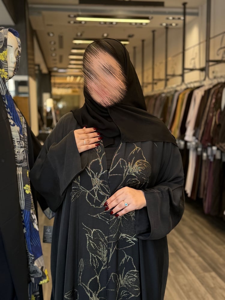 عباية قصة نص فراشة مبطن كم واسع
