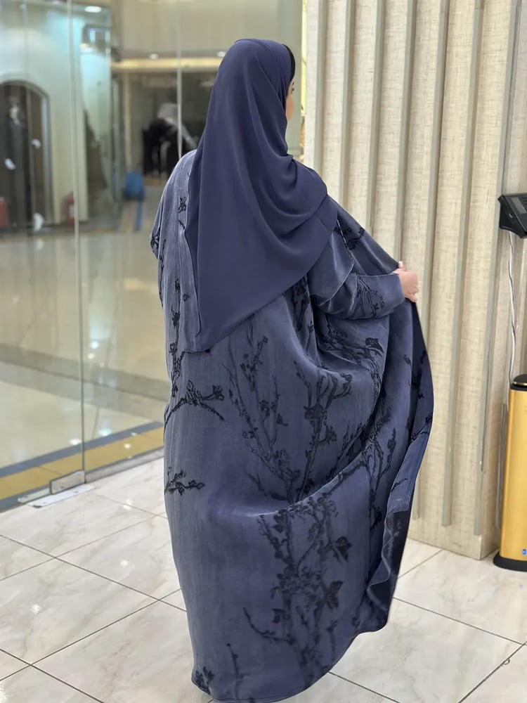 عباية وسن حرير تركي جاكار مشجر