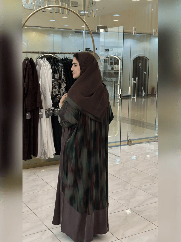 عباية سيلين | عباية حرير تركي وحرير مغسول بطرحة