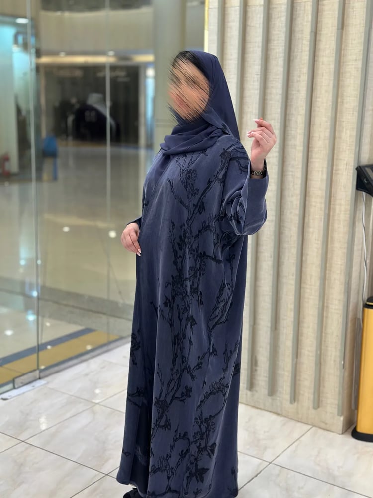 عباية وسن حرير تركي جاكار مشجر