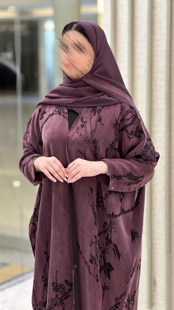 عباية وسن حرير تركي جاكار مشجر