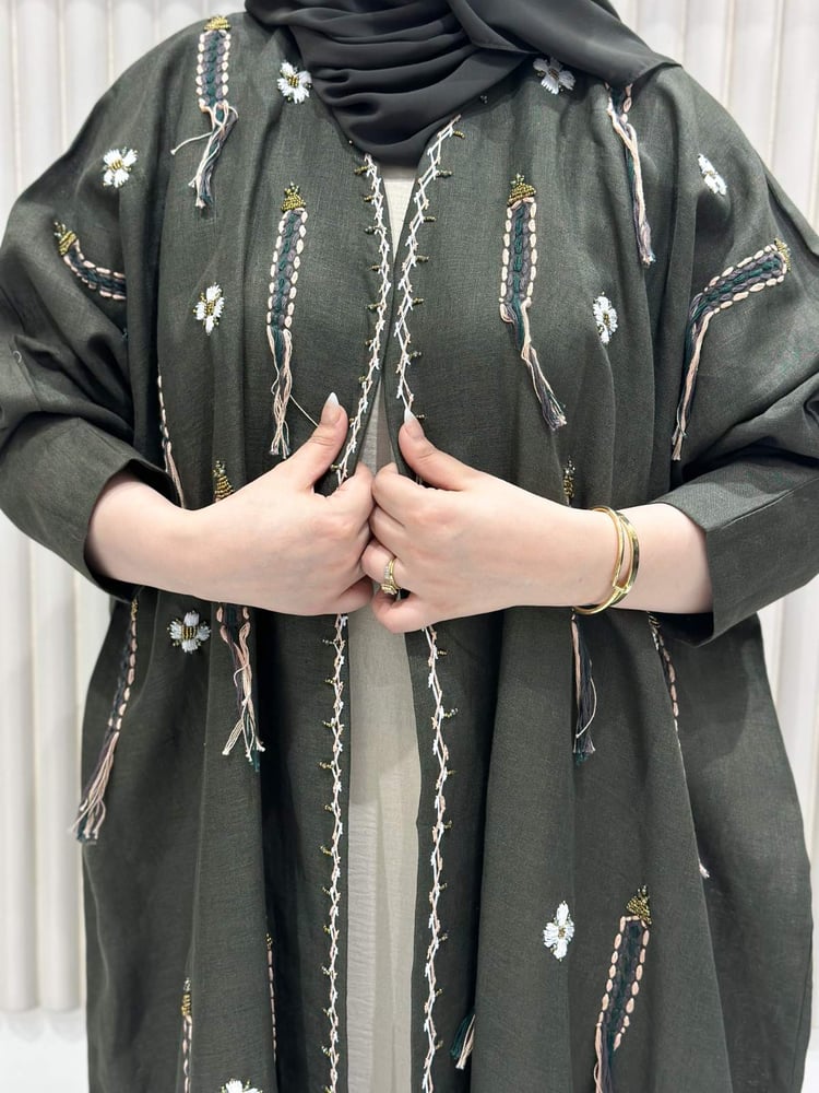 عباية لنن طبيعي شك