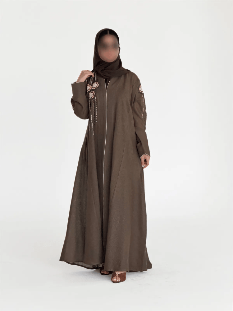 عباية لنن هندي شك يدوي