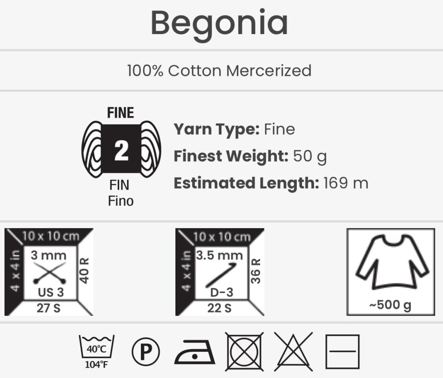 يارن ارت بيقونيا YarnArt Begonia 1000