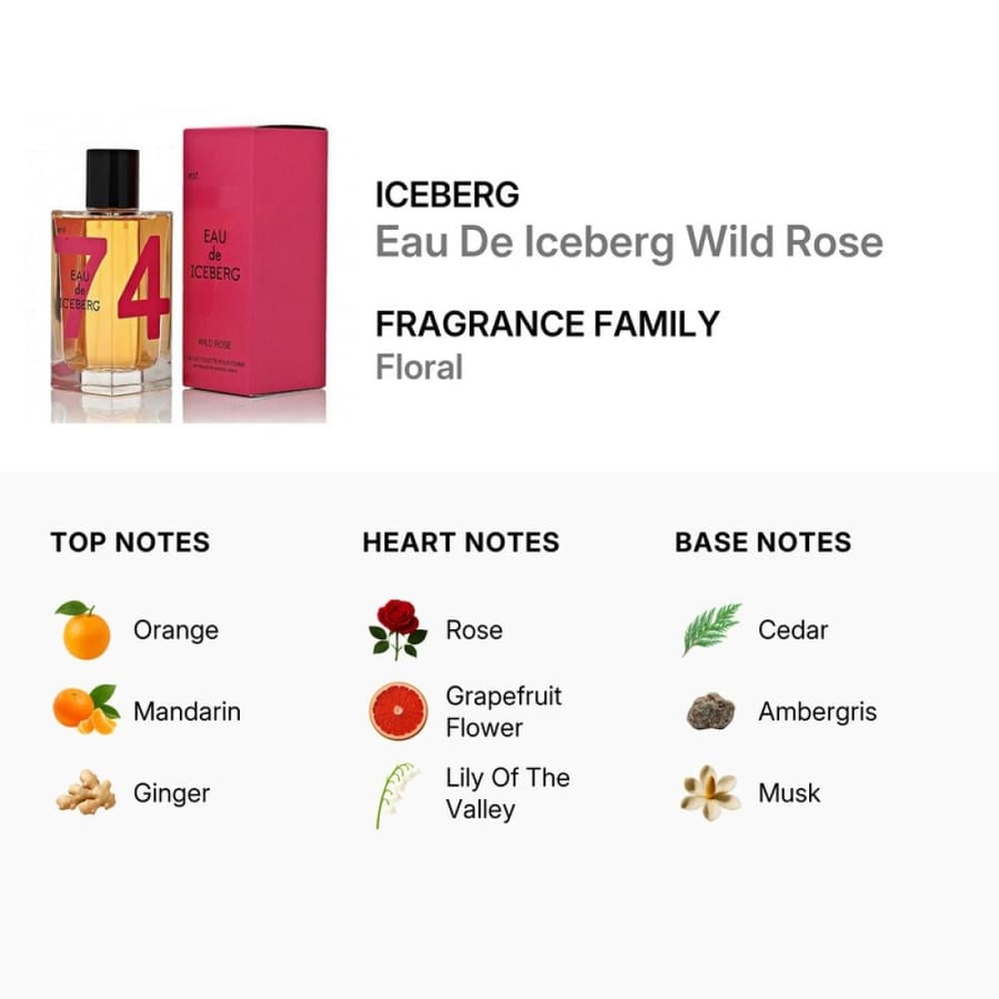 عطر ايسبرج توايس  الرجالي وايلد روز او دو تواليت 100مل