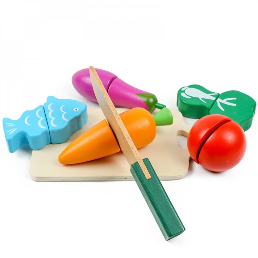 Wooden vegetable and fruit chopping box
