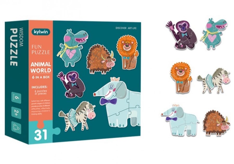 Educational puzzle consisting of 31 pieces