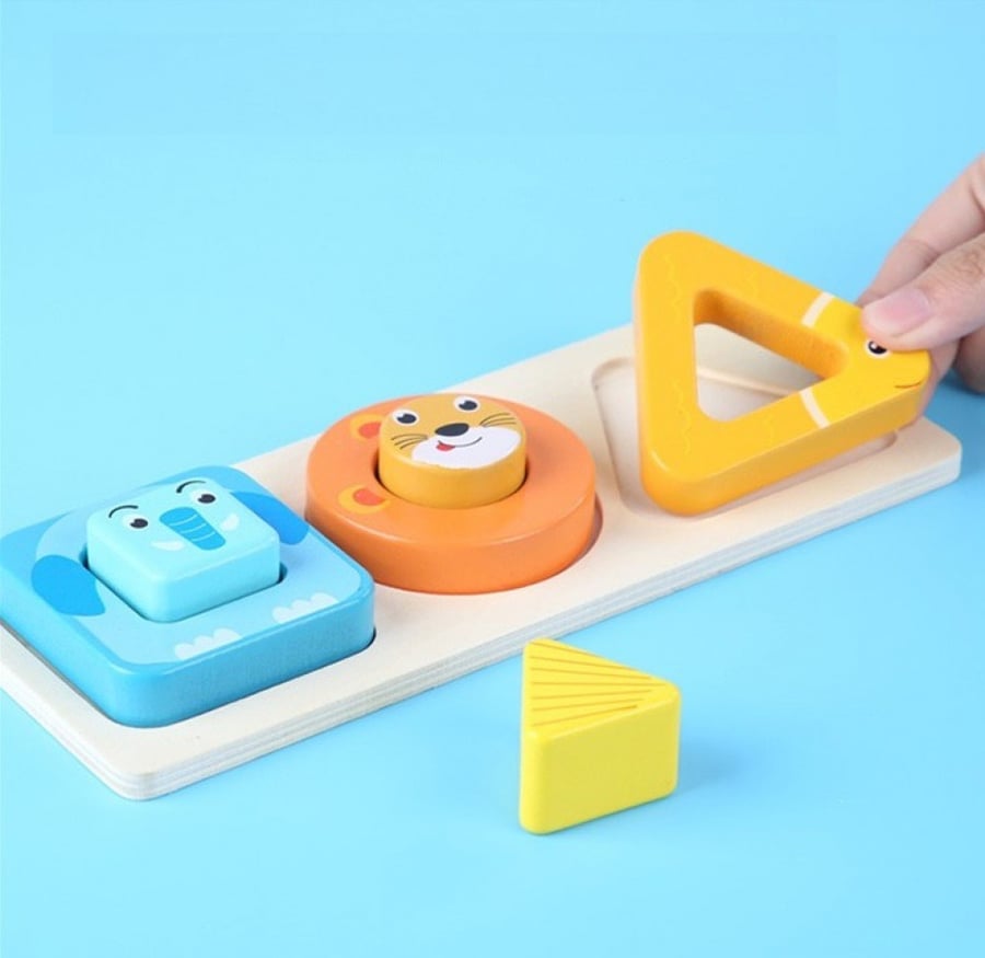The wooden shapes match