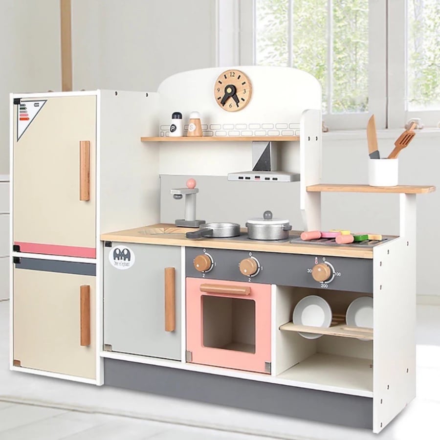 Wooden kitchen with tools