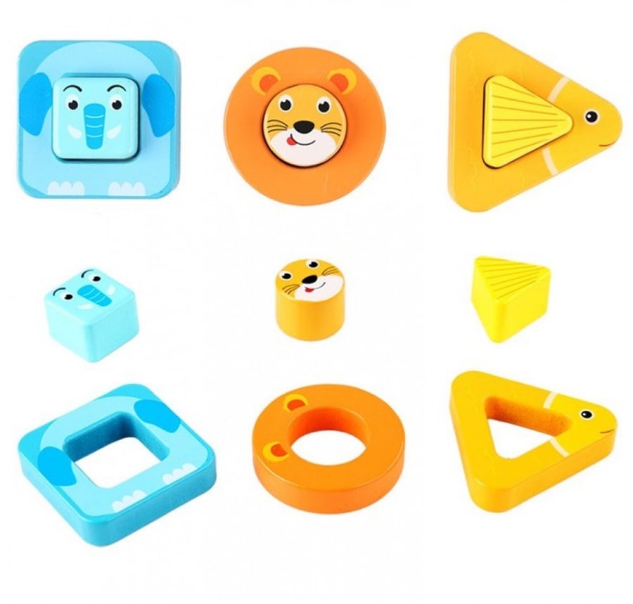 The wooden shapes match