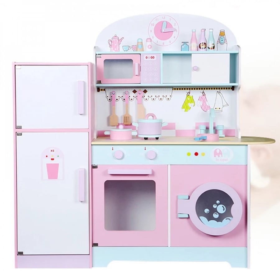Wooden kitchen with tools