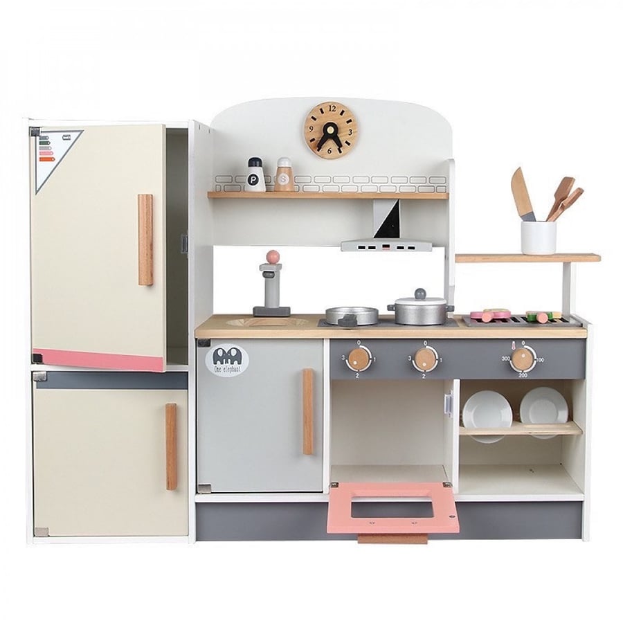 Wooden kitchen with tools