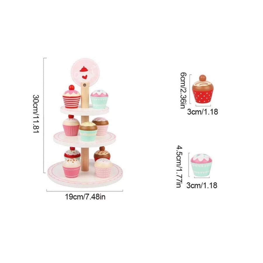 Wooden cupcake