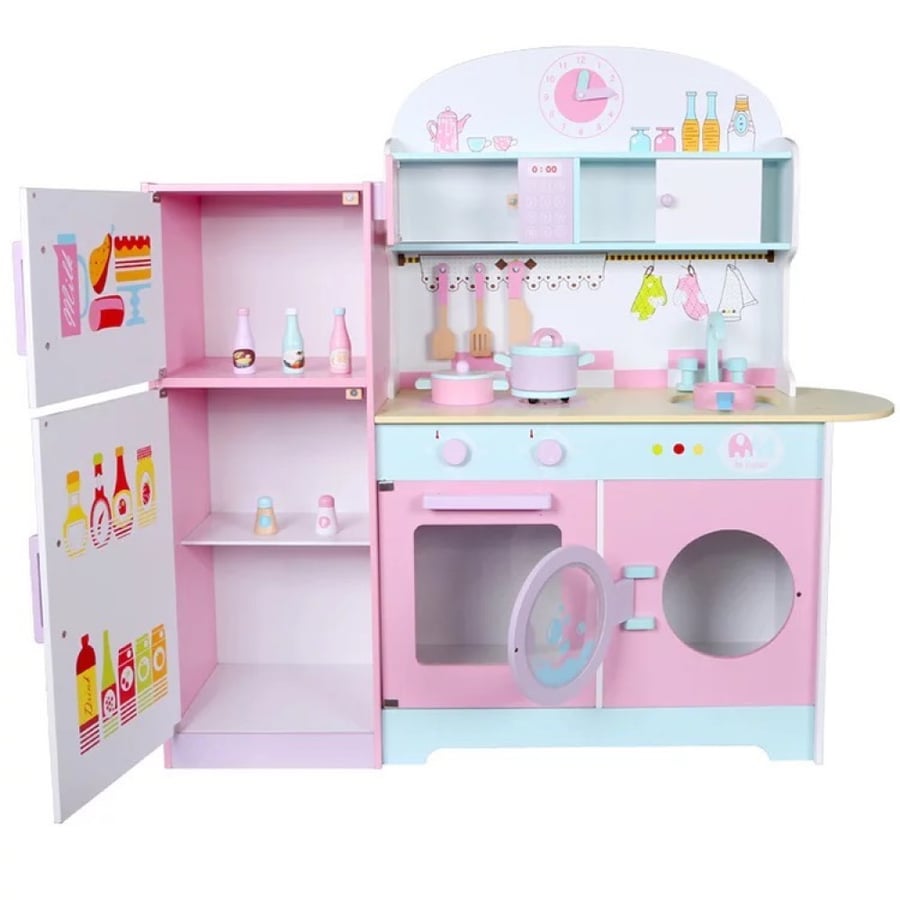 Wooden kitchen with tools