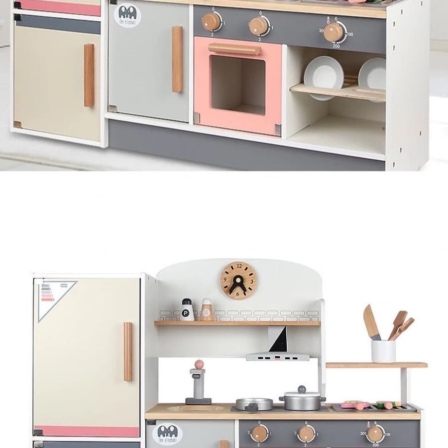Wooden kitchen with tools
