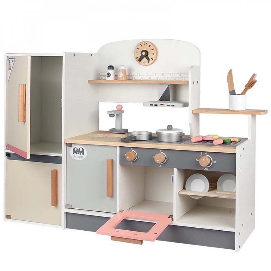 Wooden kitchen with tools