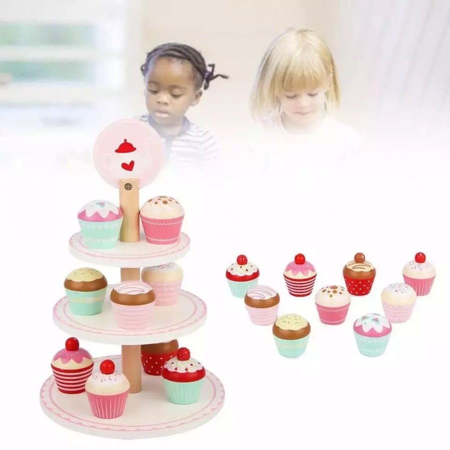 Wooden cupcake