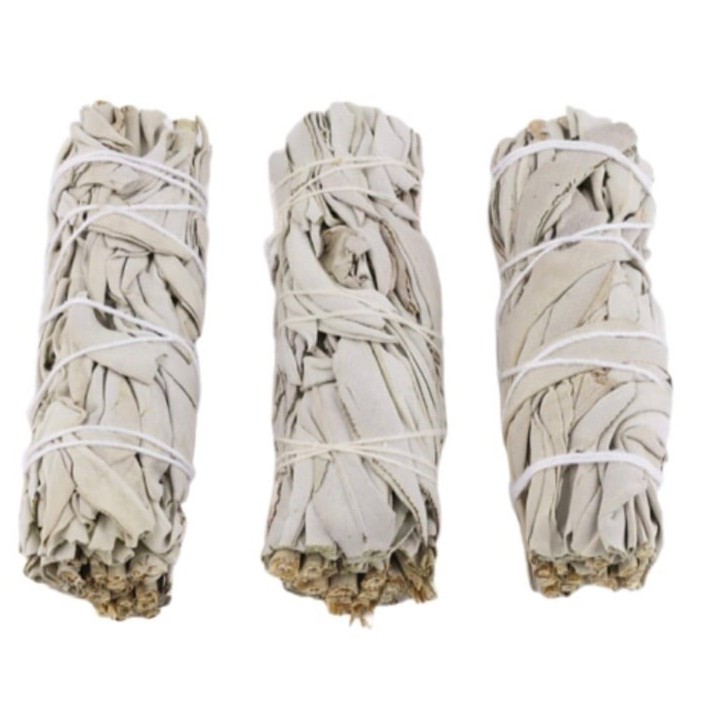 Organic white sage sticks, pack of 3 pieces