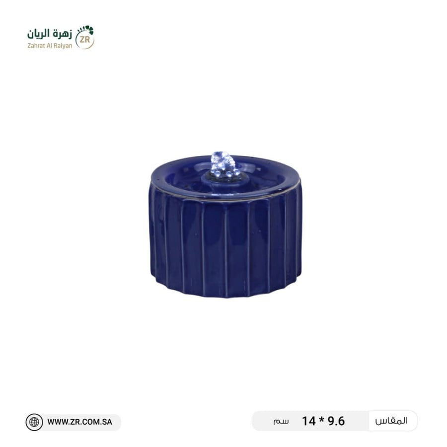نافورة مكتبية سيراميك مضلعه  لون كحلي