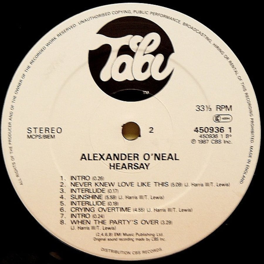 Alexander O'Neal ‎- Hearsay