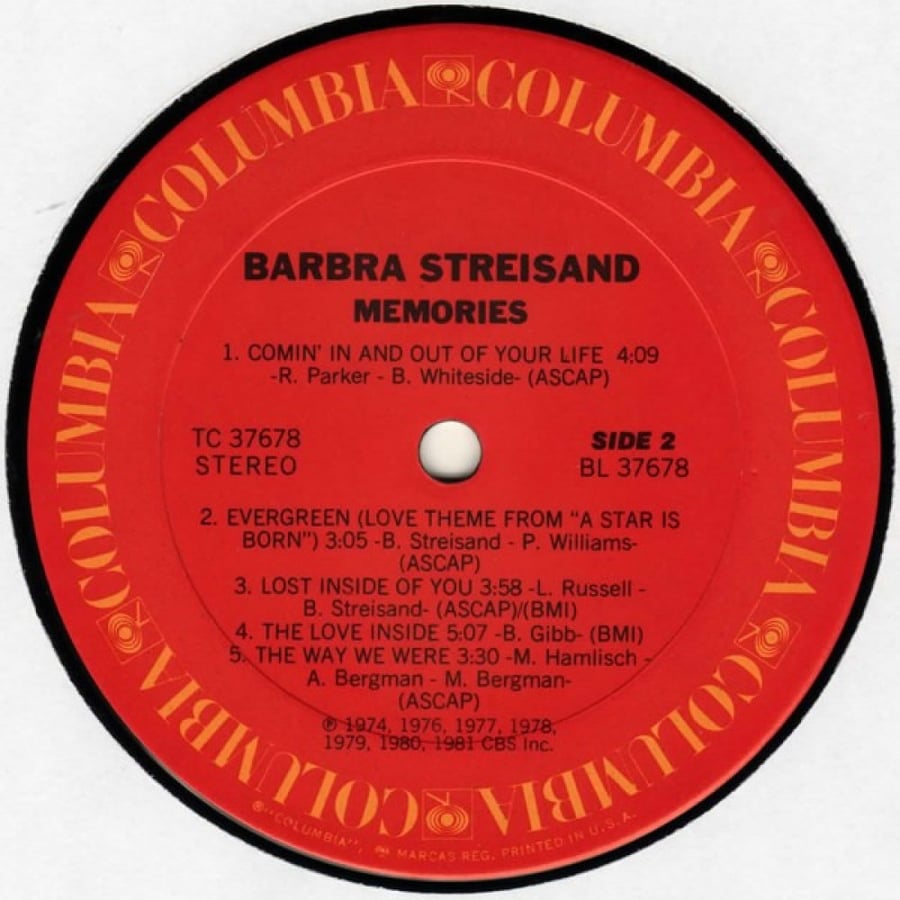 Barbra Streisand ‎- Memories