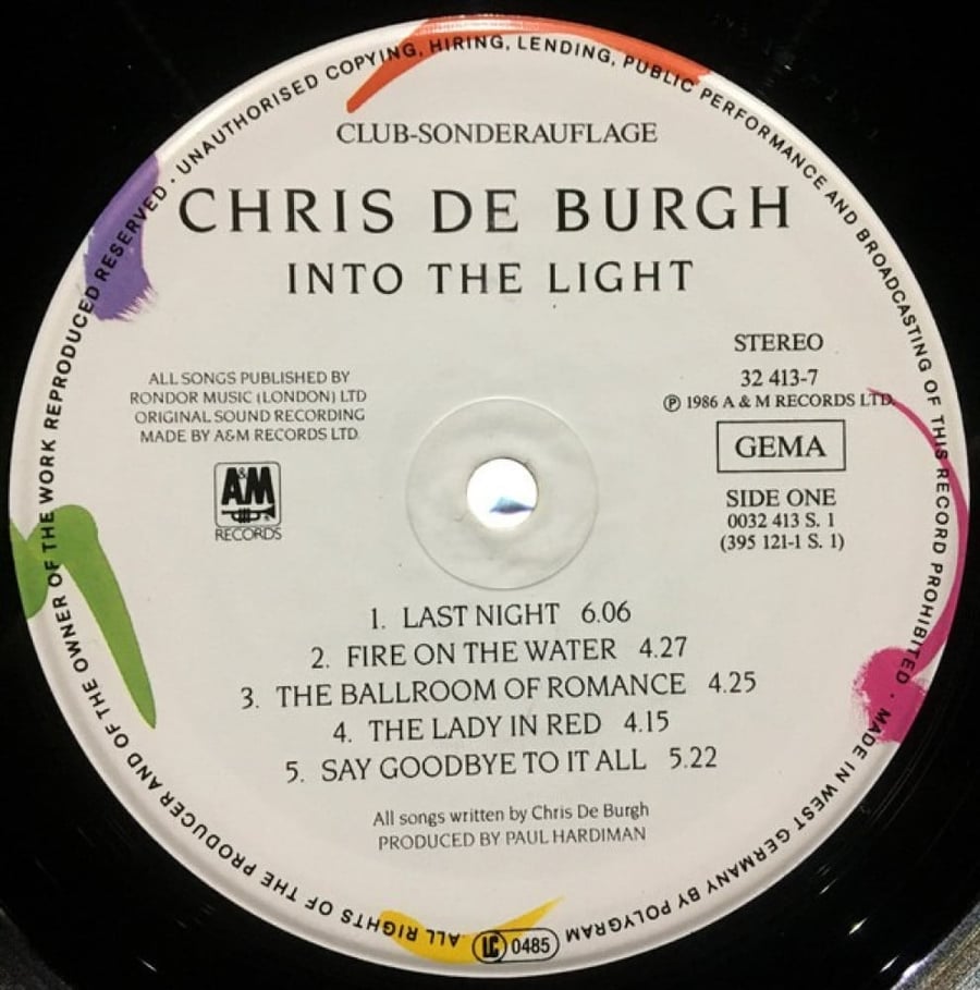 Chris de Burgh ‎– Into The Light
