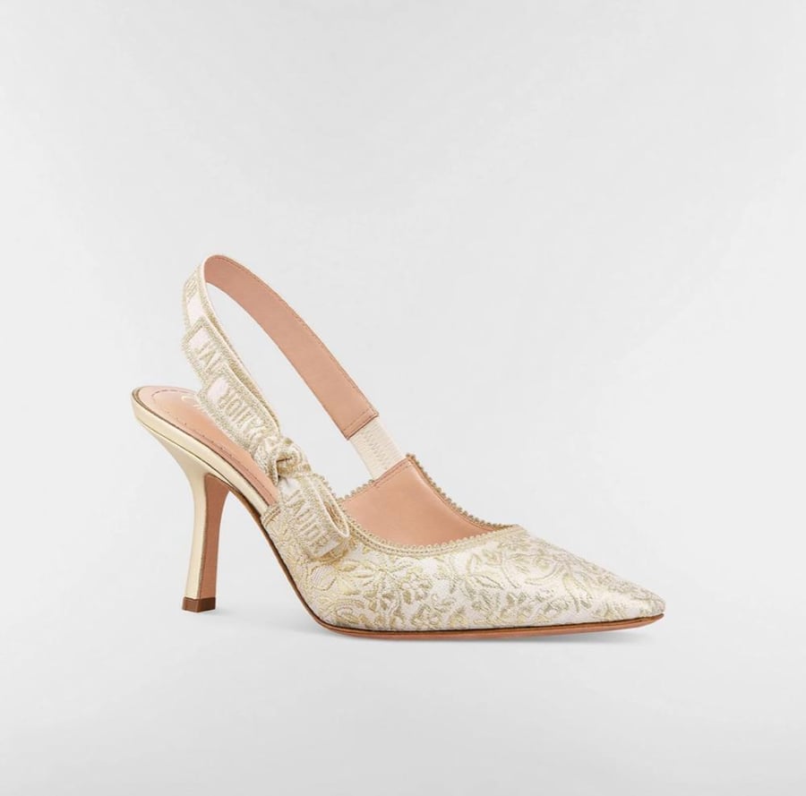 Dior slingback gold