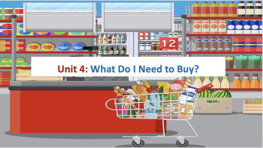 Super Goal 3 - Unit 4 ( What Do I need to Buy? ) - ترم أول