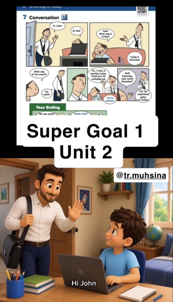 مقطع فديو باستخدام الذكاء الاصطناعي - Super Goal 1 - Unit 2  - Conversation
