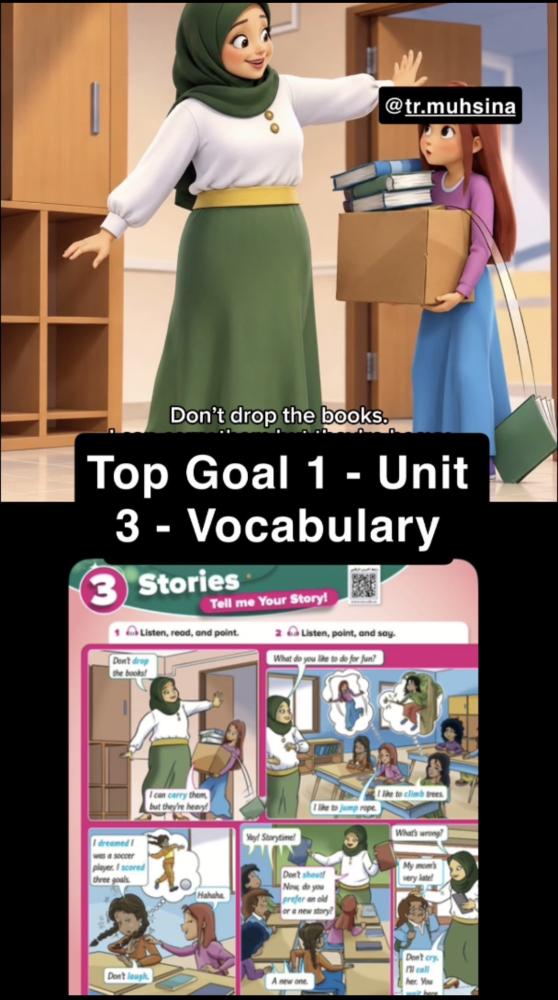 مقطع فديو باستخدام الذكاء الاصطناعي - Top Goal 1 - Unit 3  - Vocabulary