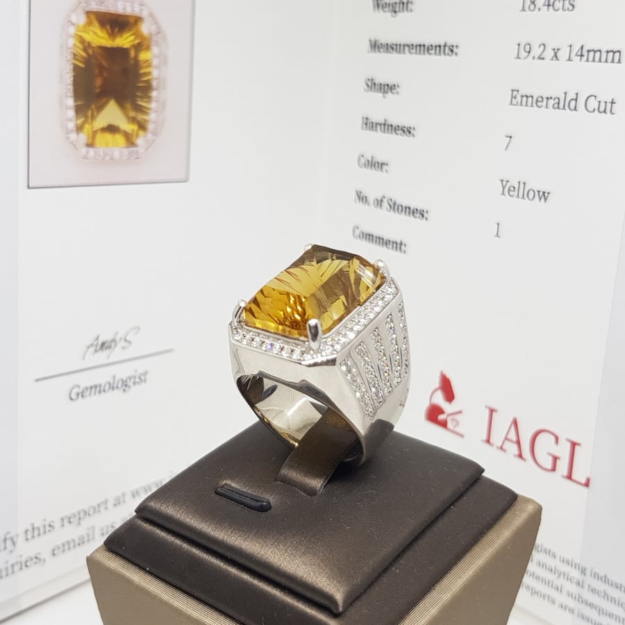 Certified Citrine Ring