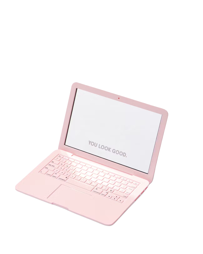 Glossier mini laptop mirror