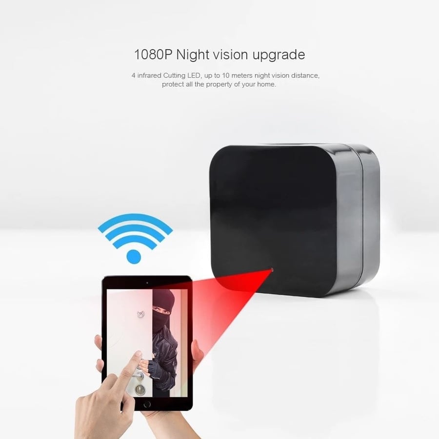 Wall-mounted hidden camera with high-definition remote