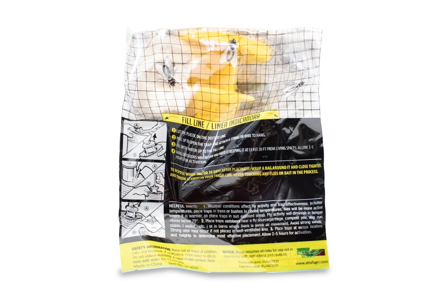 Disposable hanging fly trap